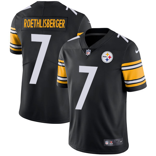 Nike Steelers #7 Ben Roethlisberger Black Team Color Youth Stitched NFL Vapor Untouchable Limited Jersey